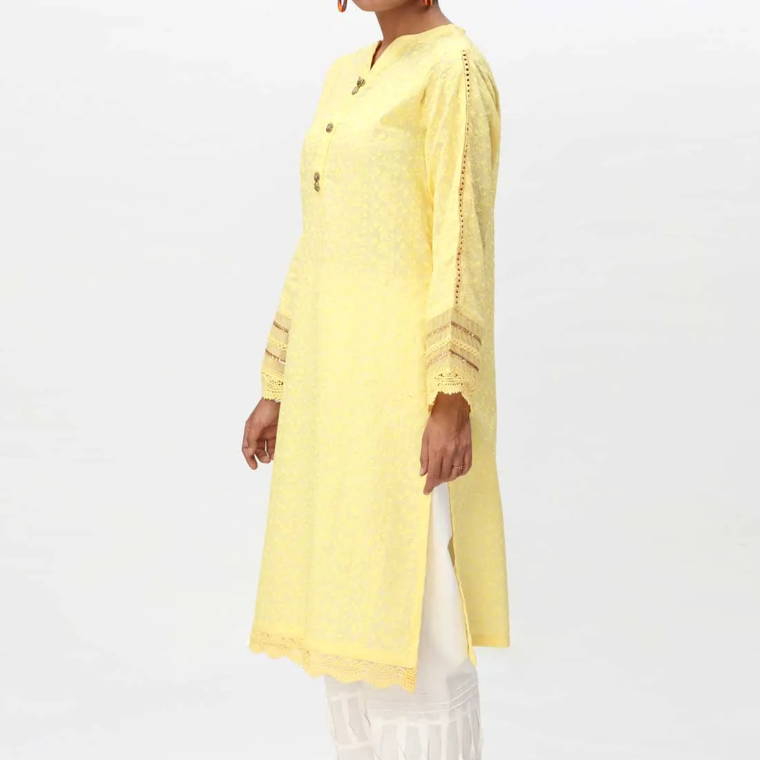 1PC- Embroidered ChikanKari Shirt PS4074