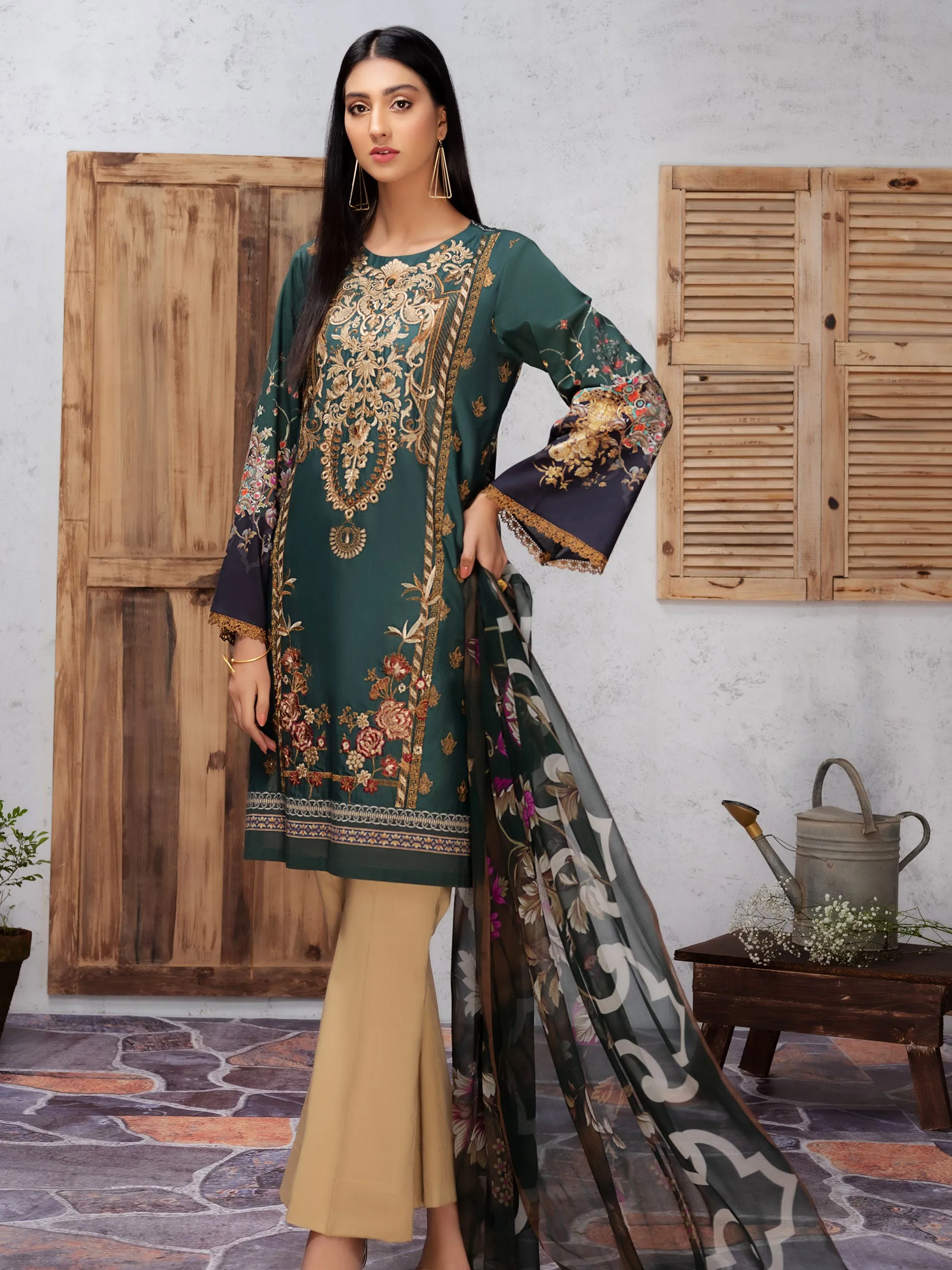 2 Piece Lawn Suit-Embroidered (Unstitched)