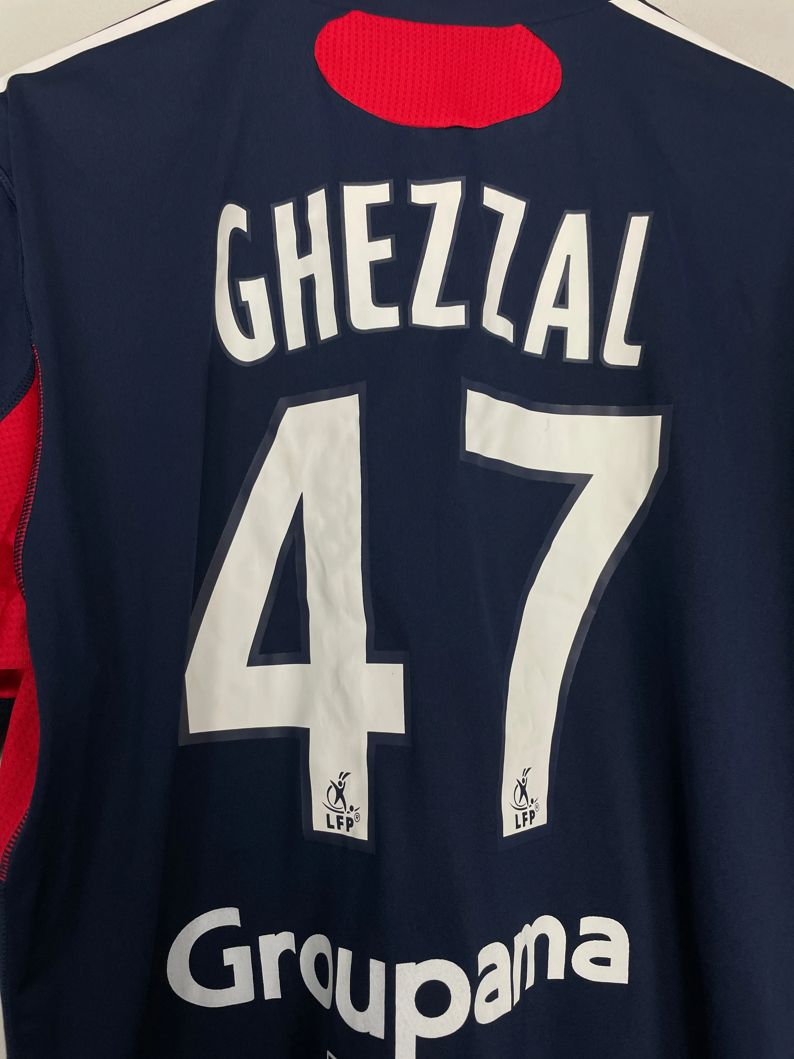 2010/11 LYON GHEZZAL #47 *PLAYER ISSUE* THIRD SHIRT (XL) ADIDAS