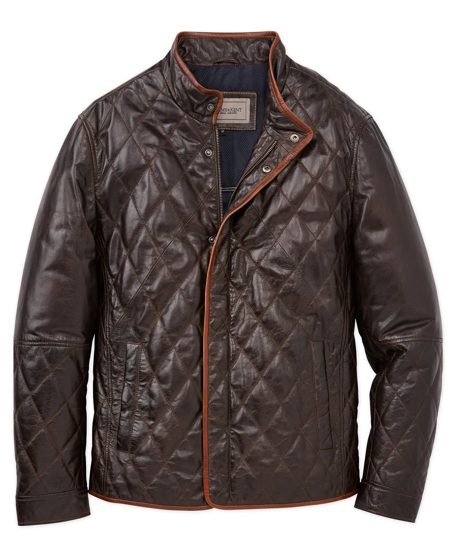 26" Diamond-Quilted Leather Jacket