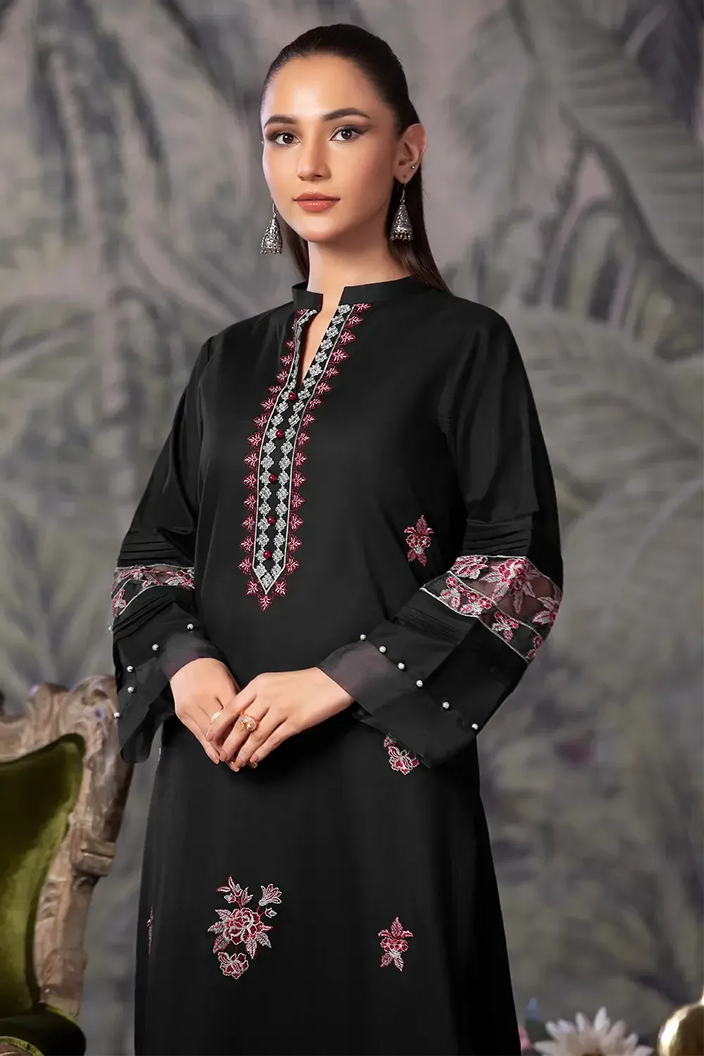 2PC Embroidered Unstitched Cambric Suit KSTE-2858