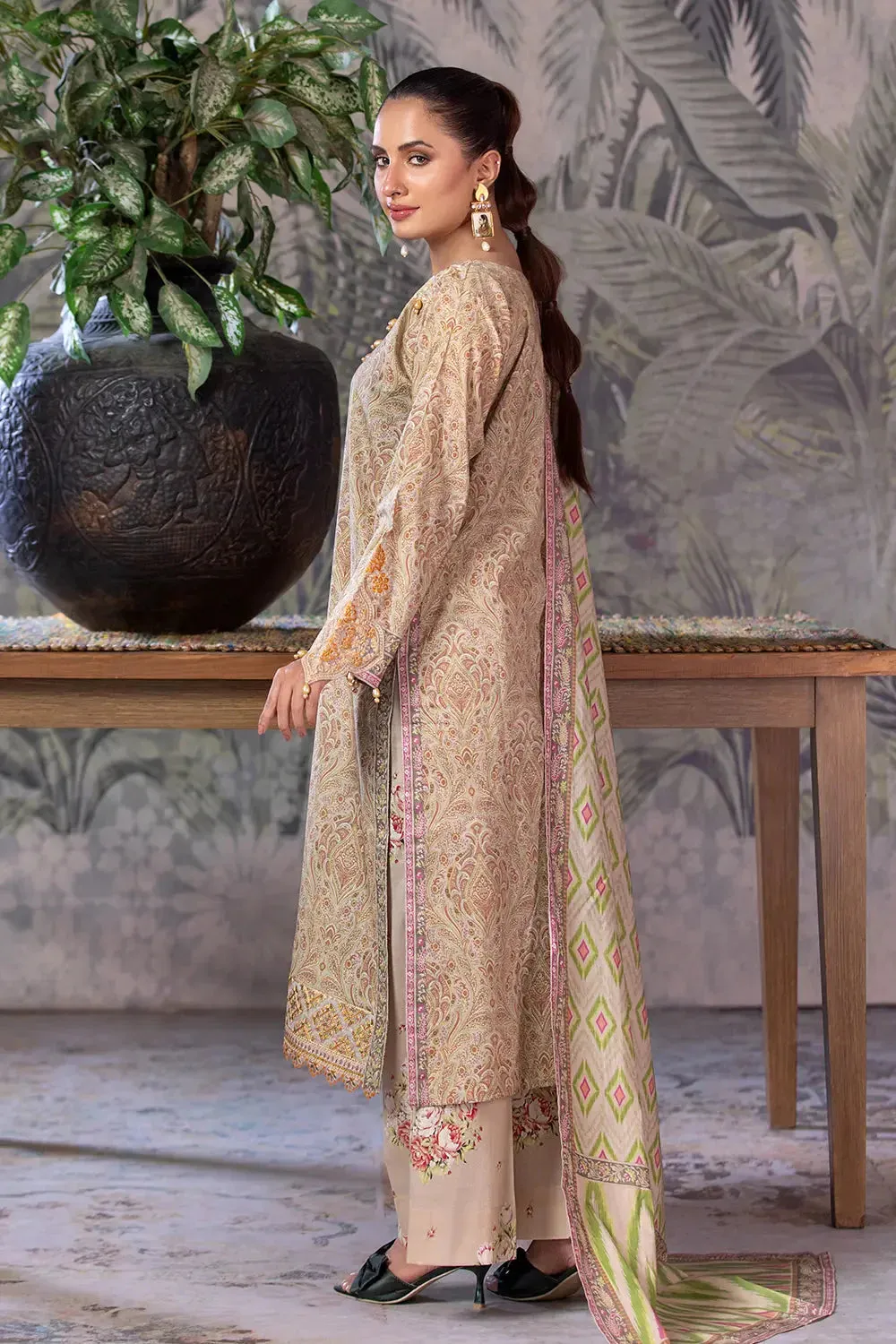 3PC Embroidered Unstitched Cambric Suit KCCE-2844