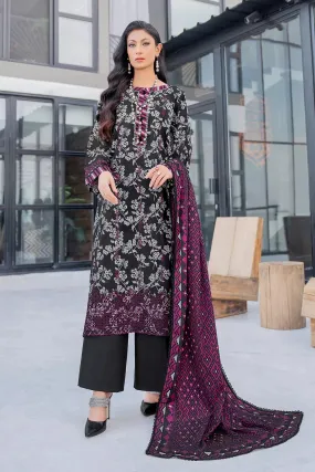 3PC Embroidered Unstitched Lawn Suit KL-2813