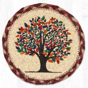 7" Jute Tree of Life Coaster