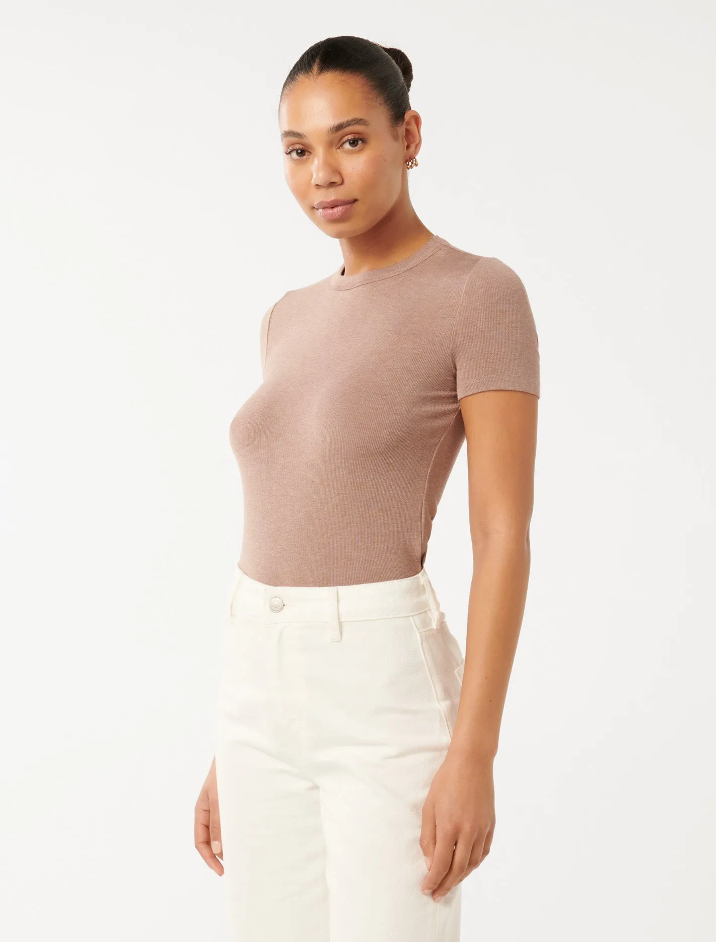 Abigail Wide Rib Neck T-Shirt