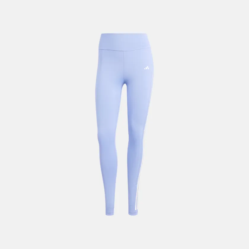 Adidas Optime 3-Stripes Full-Length Women's Training Leggings -Blue Spark