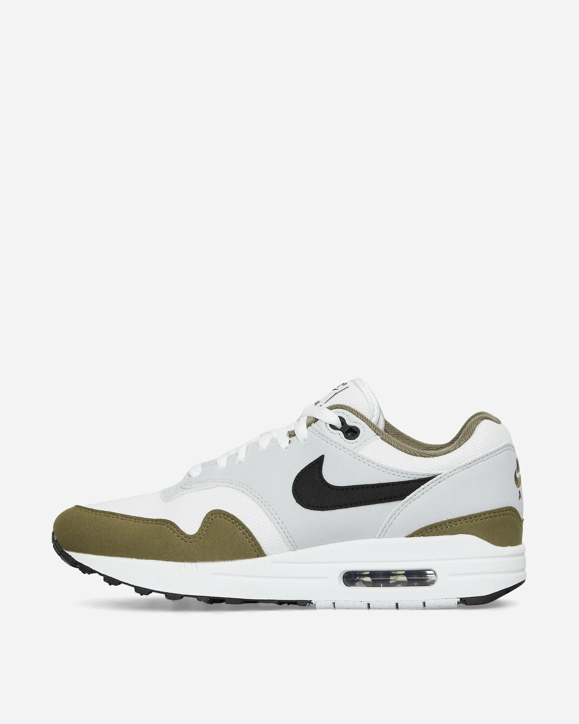 Air Max 1 Sneakers White / Pure Platinum / Medium Olive / Black