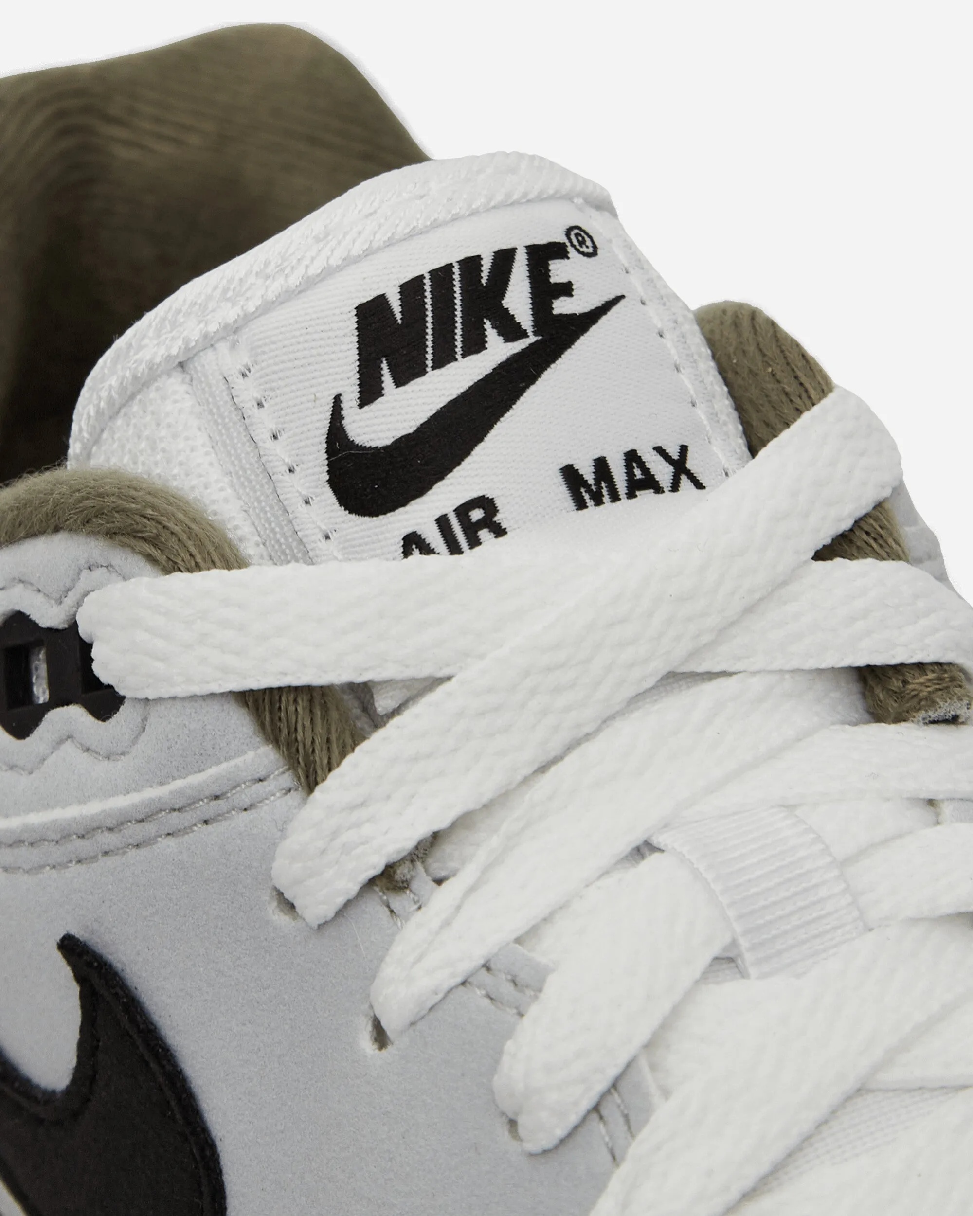 Air Max 1 Sneakers White / Pure Platinum / Medium Olive / Black