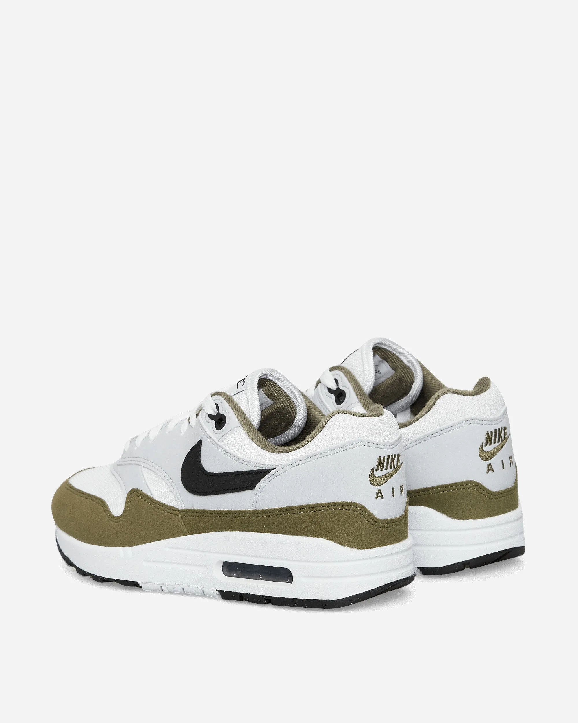 Air Max 1 Sneakers White / Pure Platinum / Medium Olive / Black