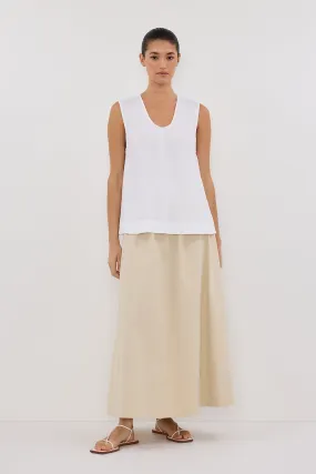 ANA WHITE LINEN SCOOP TOP