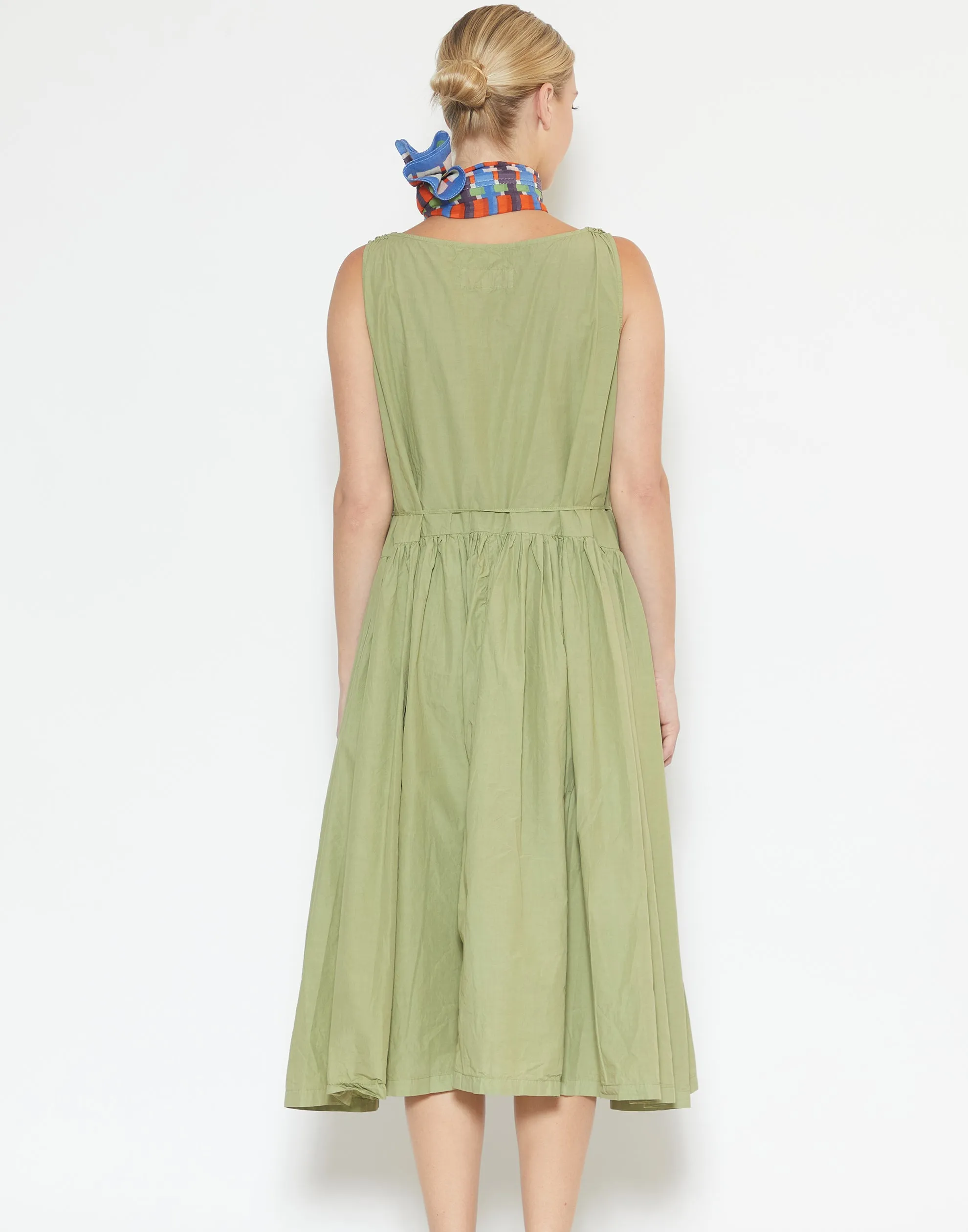 Army Green Cotton Andi Dress