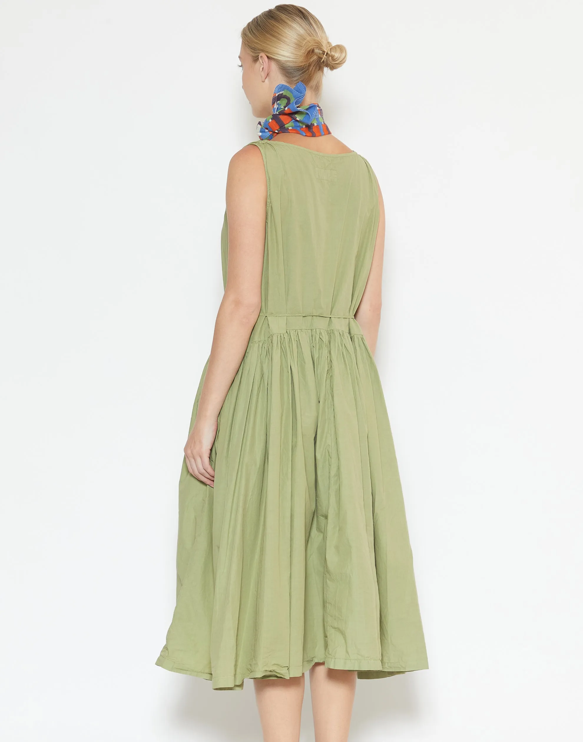 Army Green Cotton Andi Dress