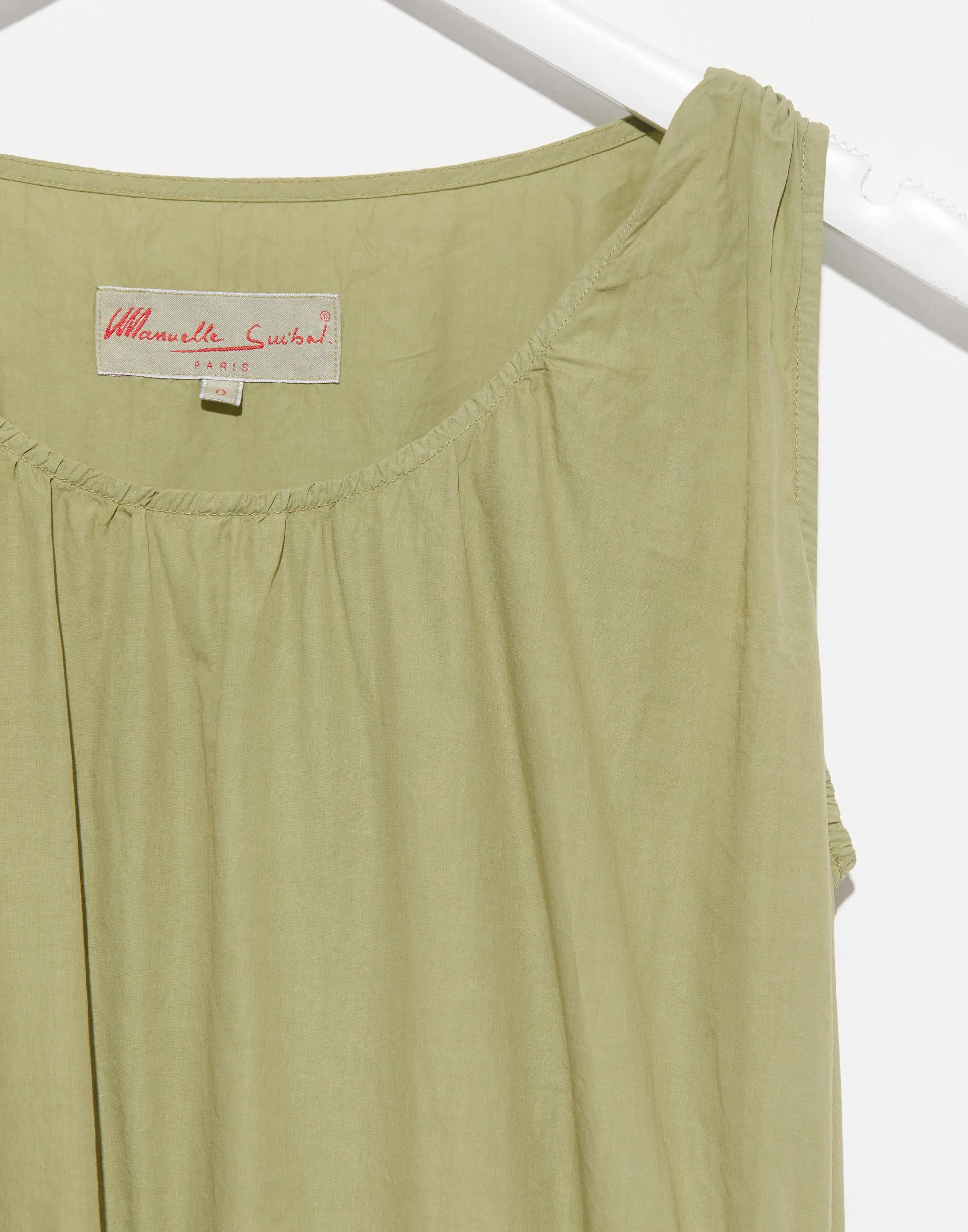 Army Green Cotton Andi Dress