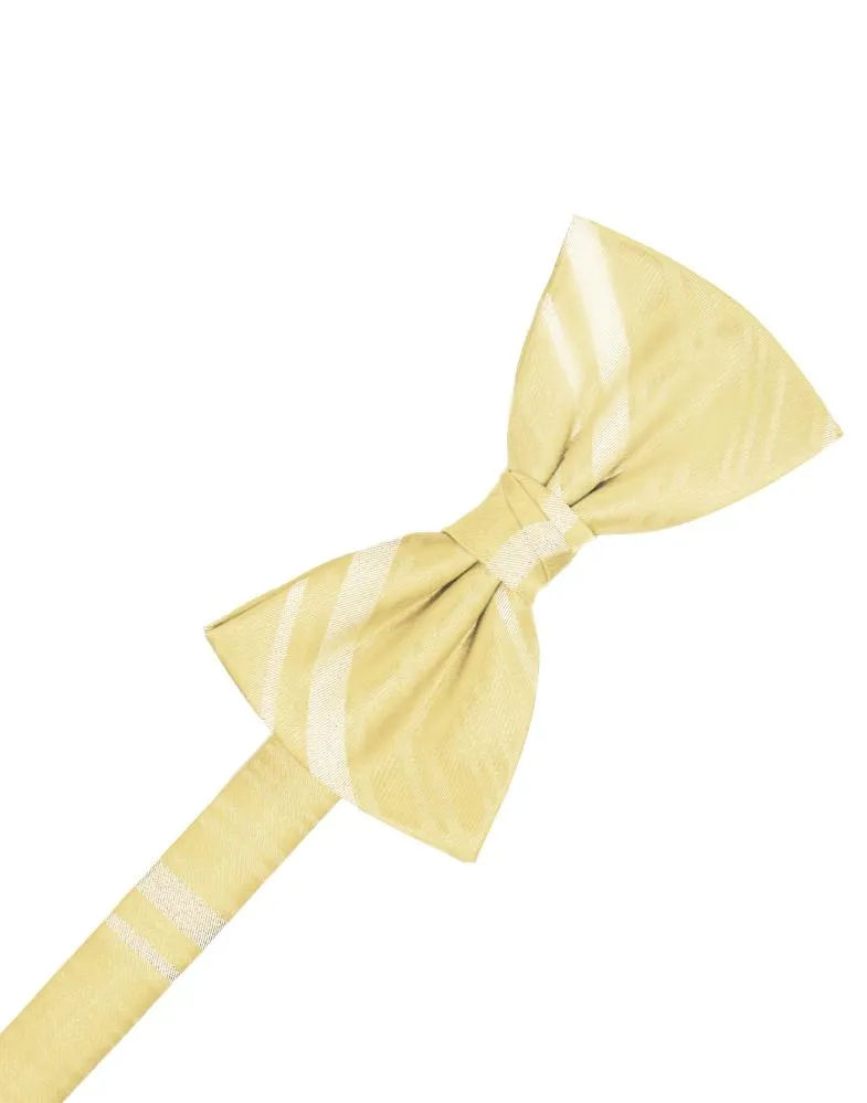 Banana Striped Satin Kids Bow Tie