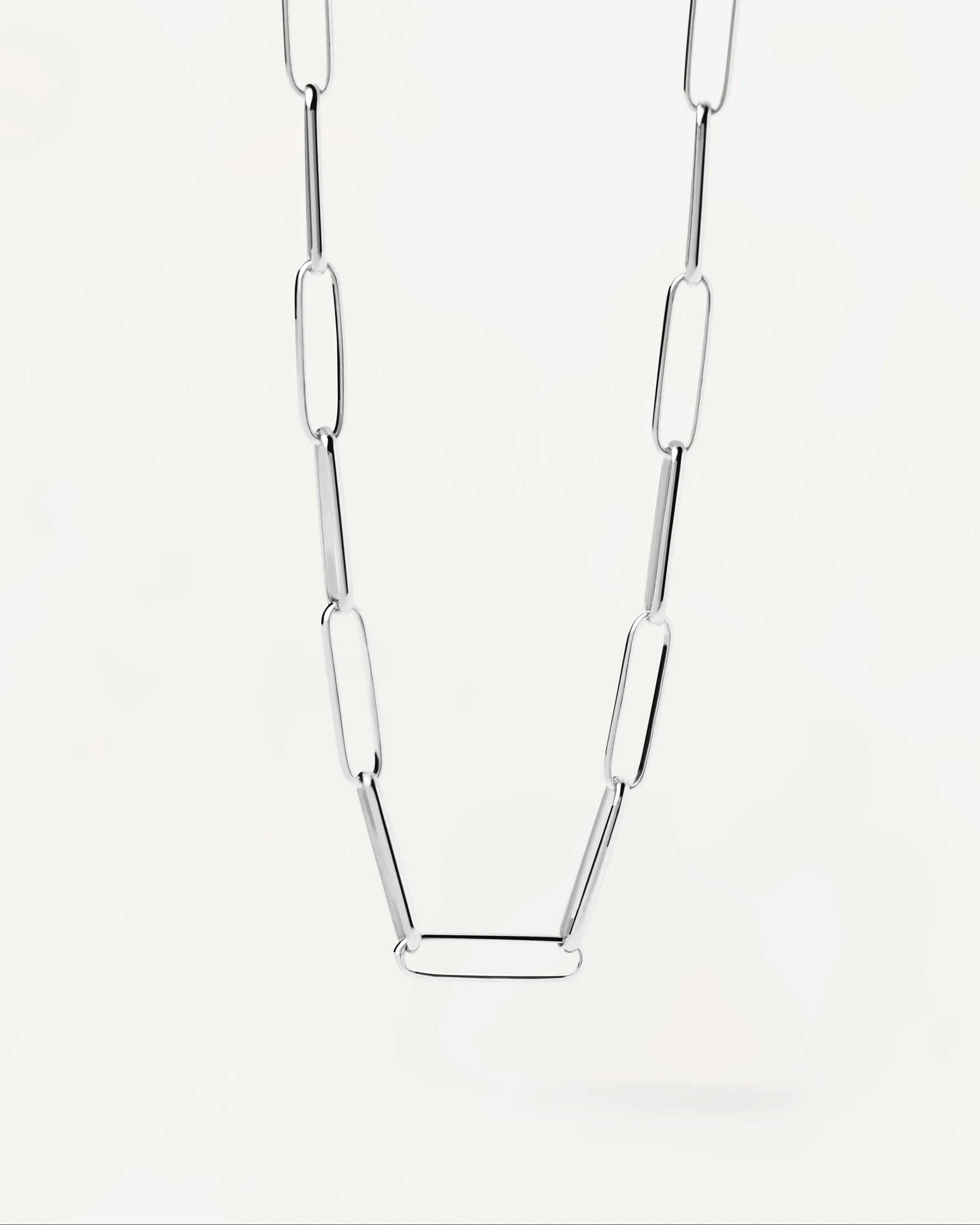 Big Statement Chain Silver Necklace