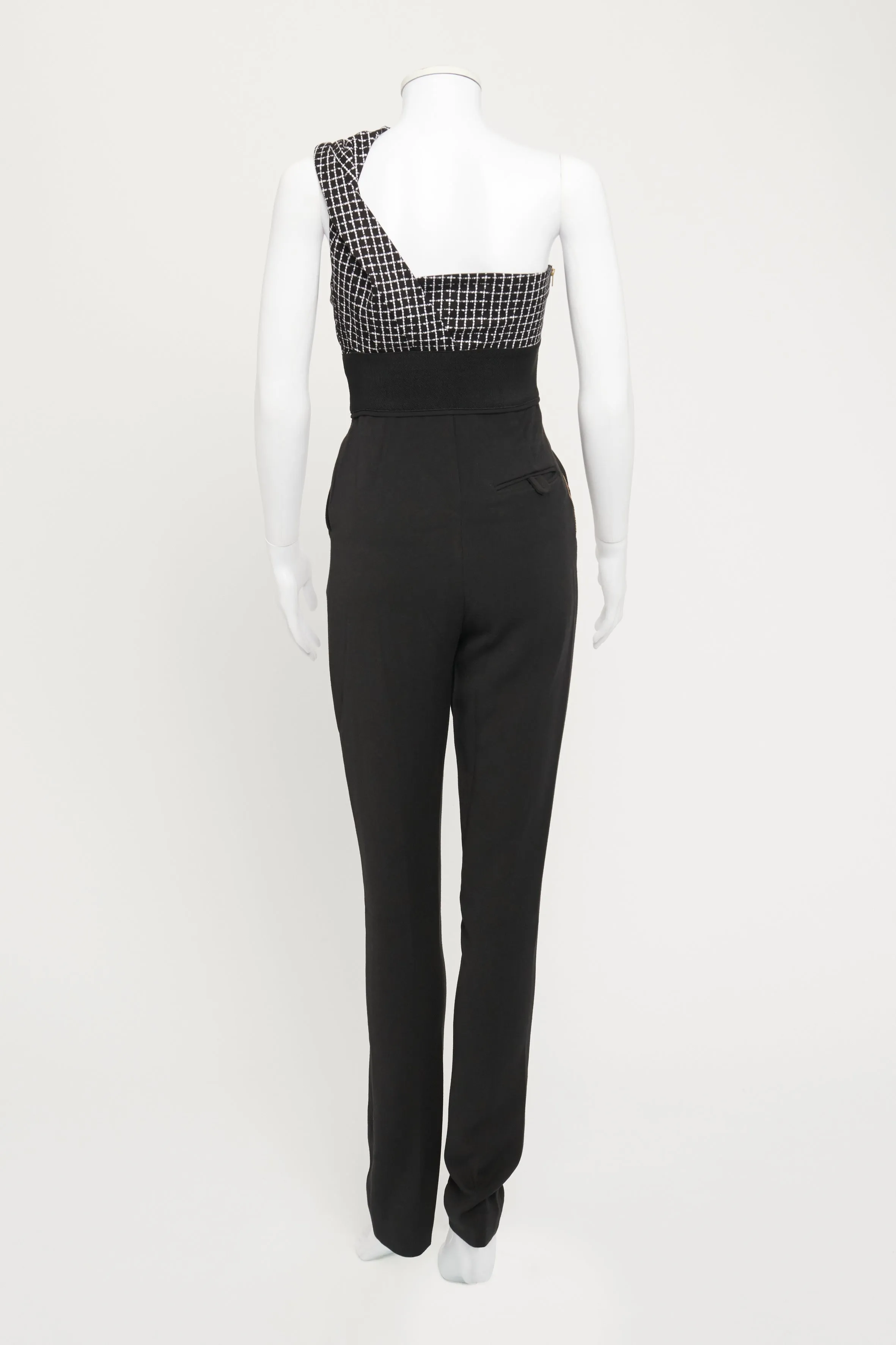 Black One-Shoulder Preowned Jumpsuit