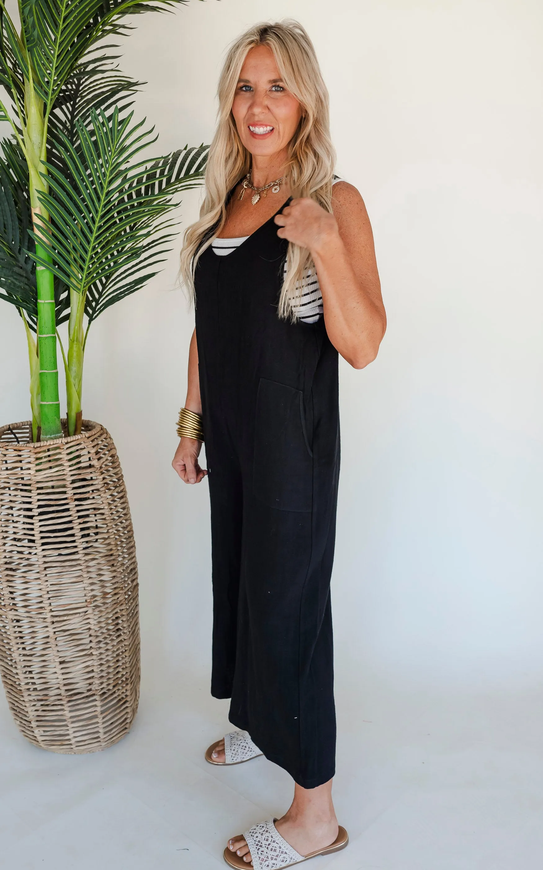 Black Sleeveless Jumpsuit - Final Sale