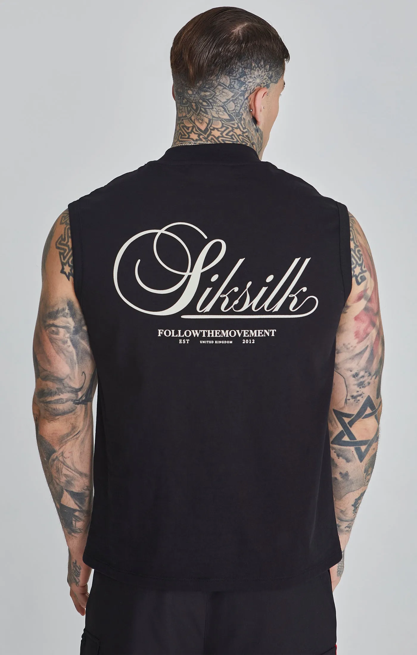 Black Sleeveless T-Shirt