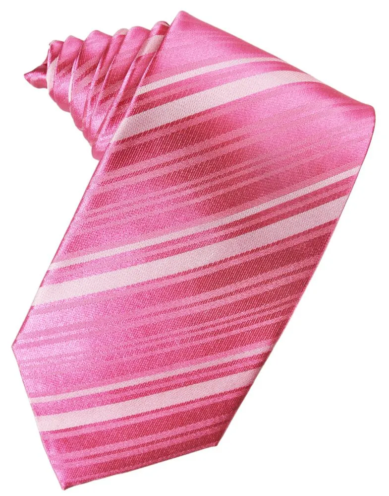 Bubblegum Striped Silk Necktie