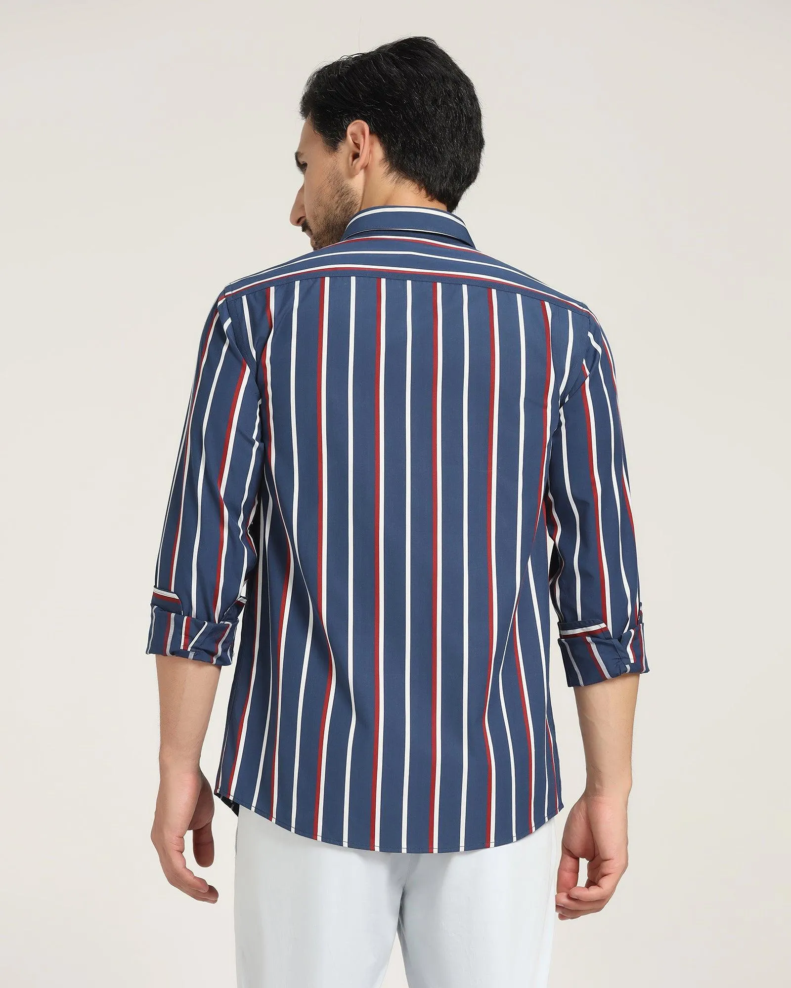 Casual Navy Striped Shirt - Layrs