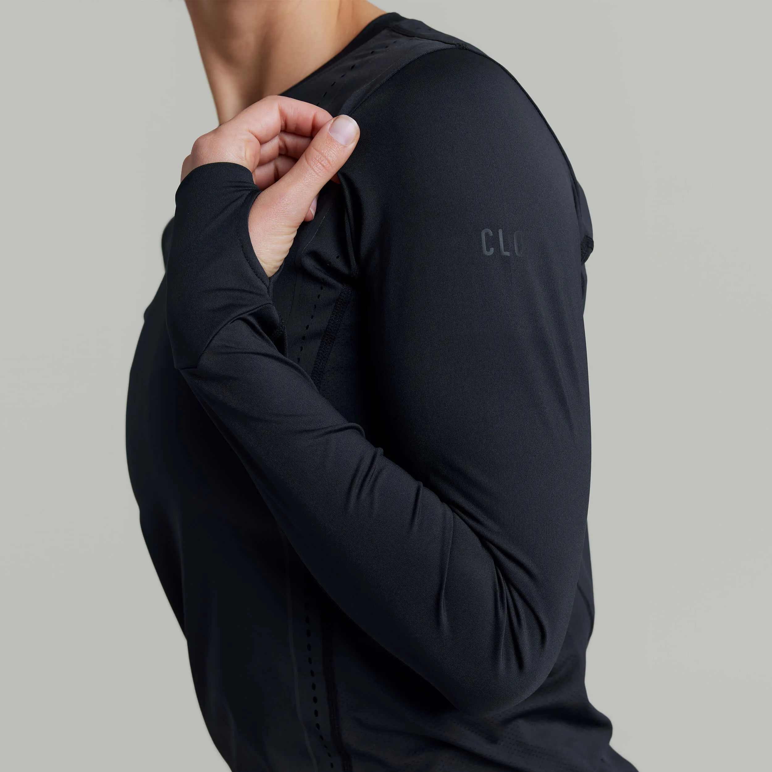 CLQ Zone Long Sleeve Top - Black