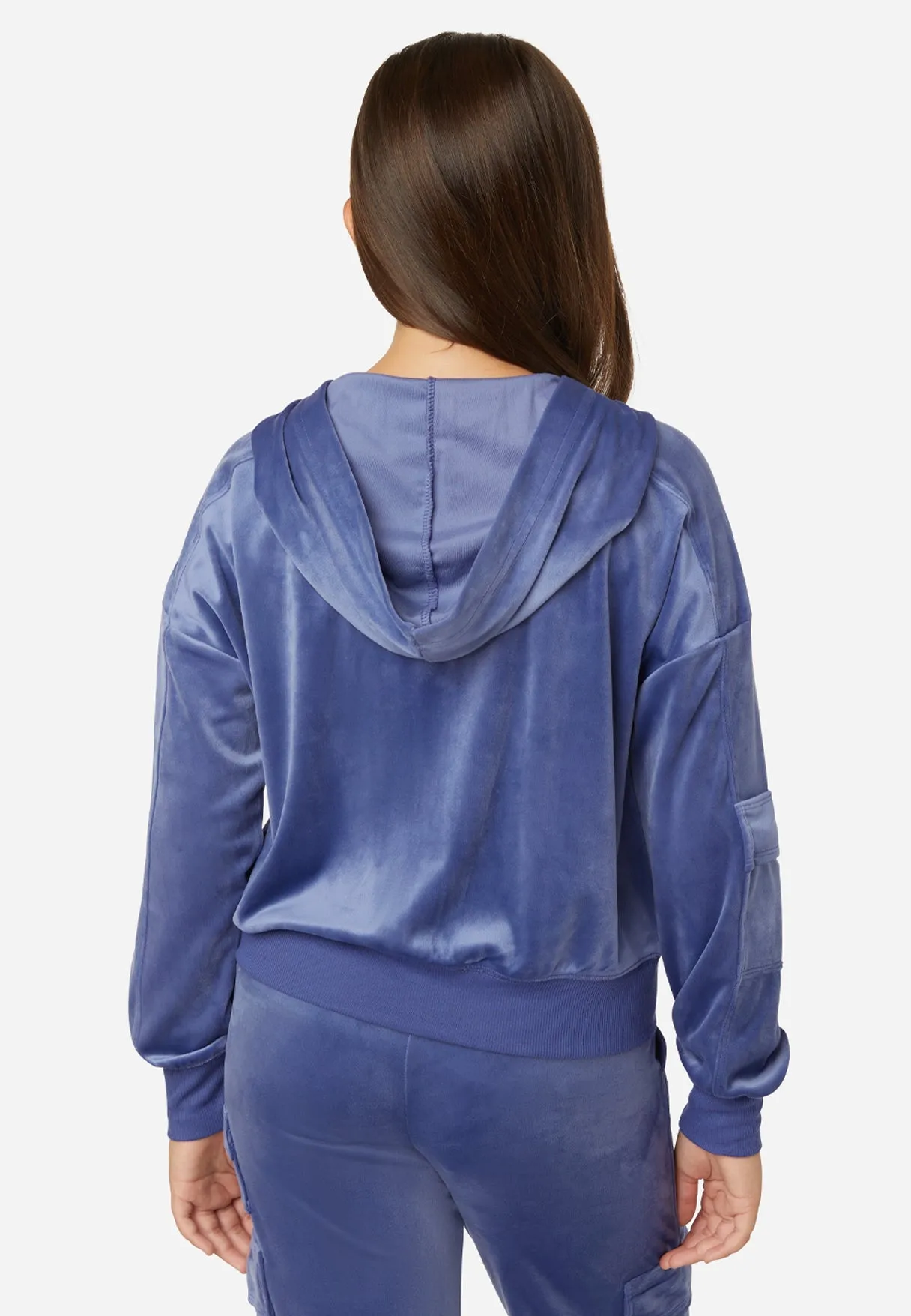 Comfy-Cute Velour Cargo Hoodie