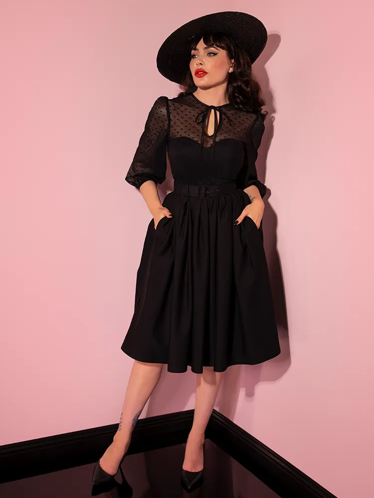 COMING BACK SOON - Frenchie Swing Dress in Black - Vixen by Micheline Pitt