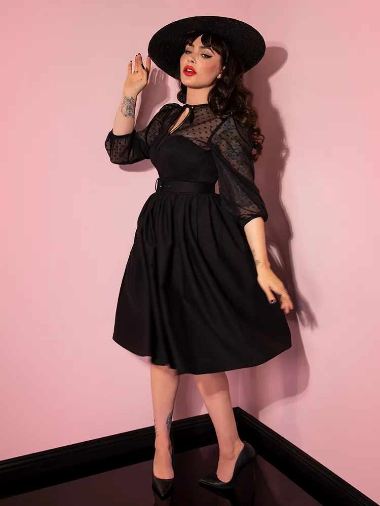 COMING BACK SOON - Frenchie Swing Dress in Black - Vixen by Micheline Pitt