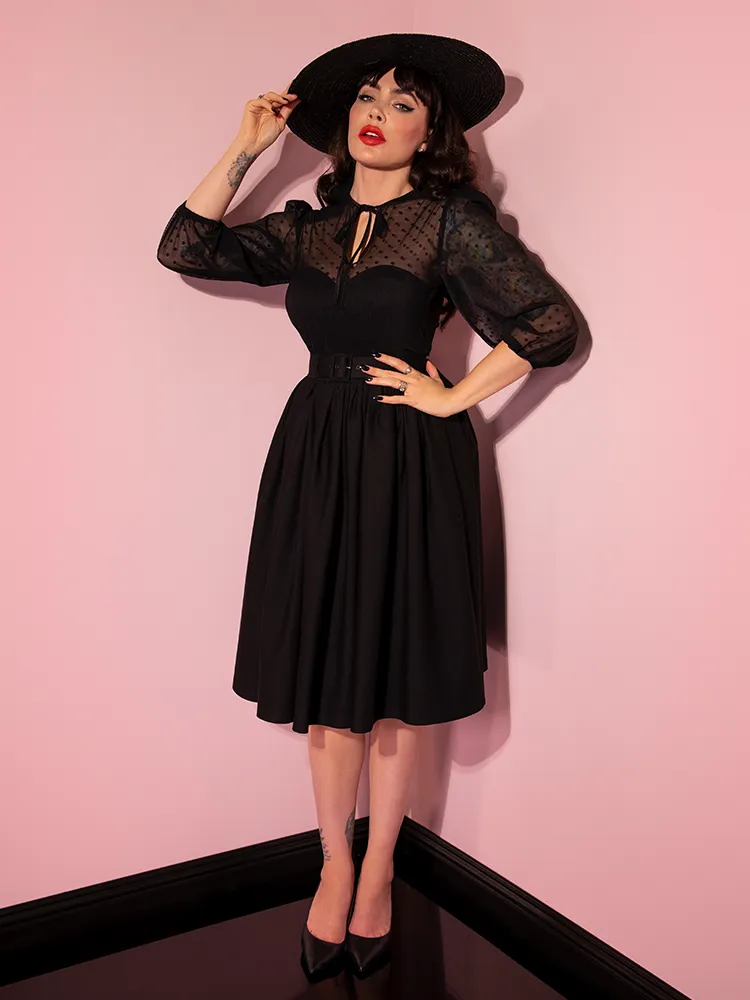 COMING BACK SOON - Frenchie Swing Dress in Black - Vixen by Micheline Pitt