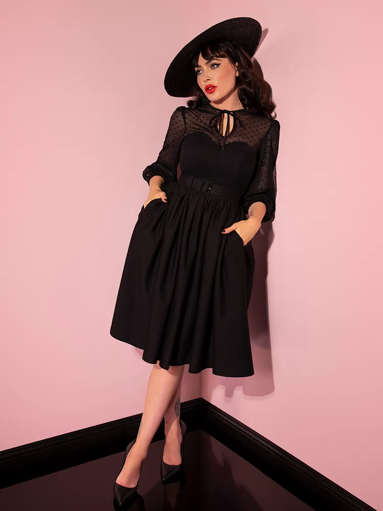 COMING BACK SOON - Frenchie Swing Dress in Black - Vixen by Micheline Pitt