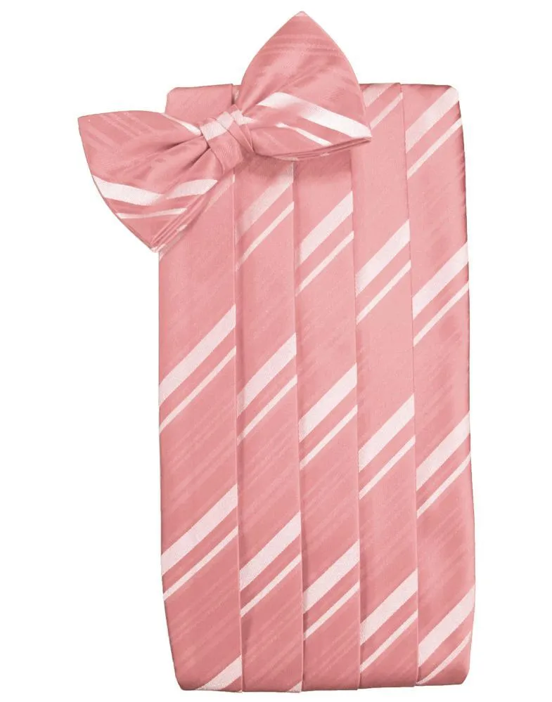 Coral Reef Striped Satin Cummerbund