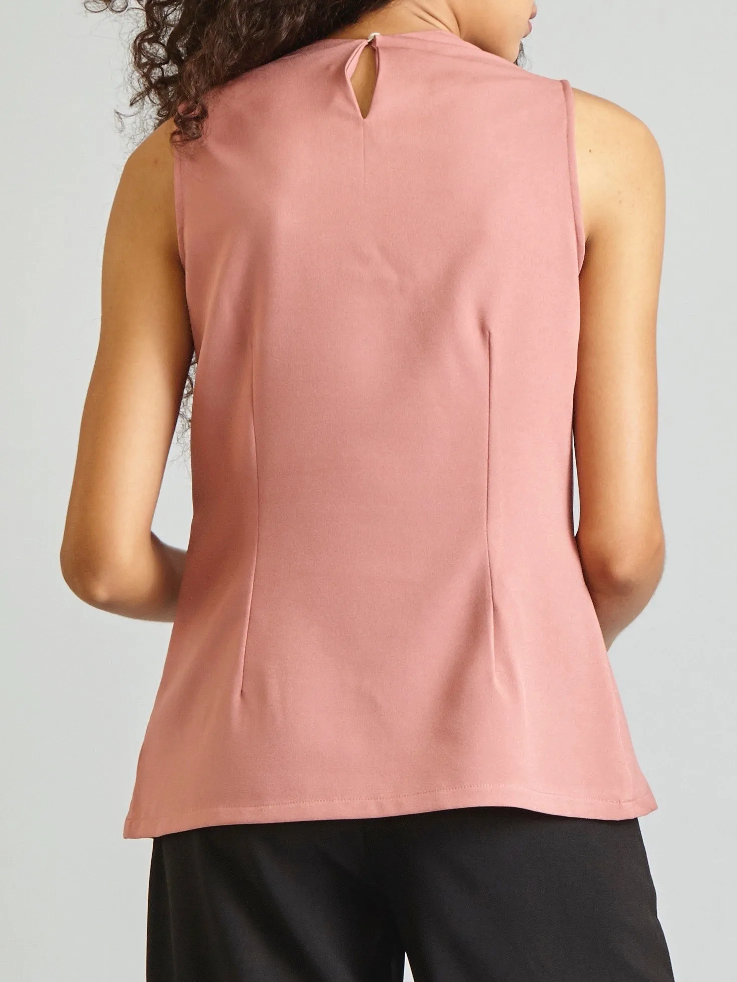 Cowl Neck Top - Pink