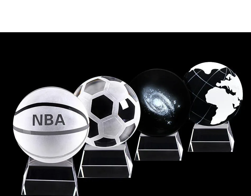 Crystal Basketball Football Sun Galaxy Home Crafts