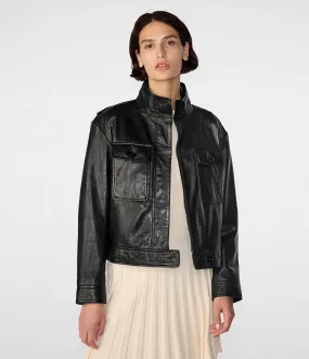 Diana Cropped Moto Jacket