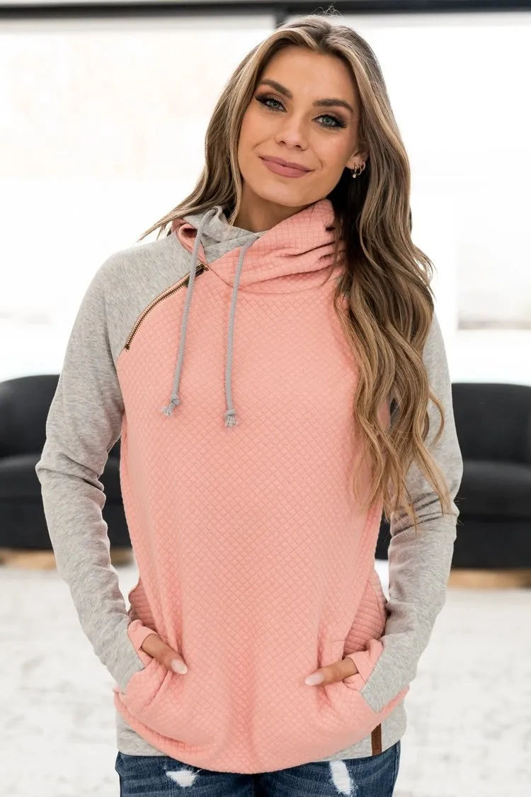 DoubleHood™ Sweatshirt - Just Peachy