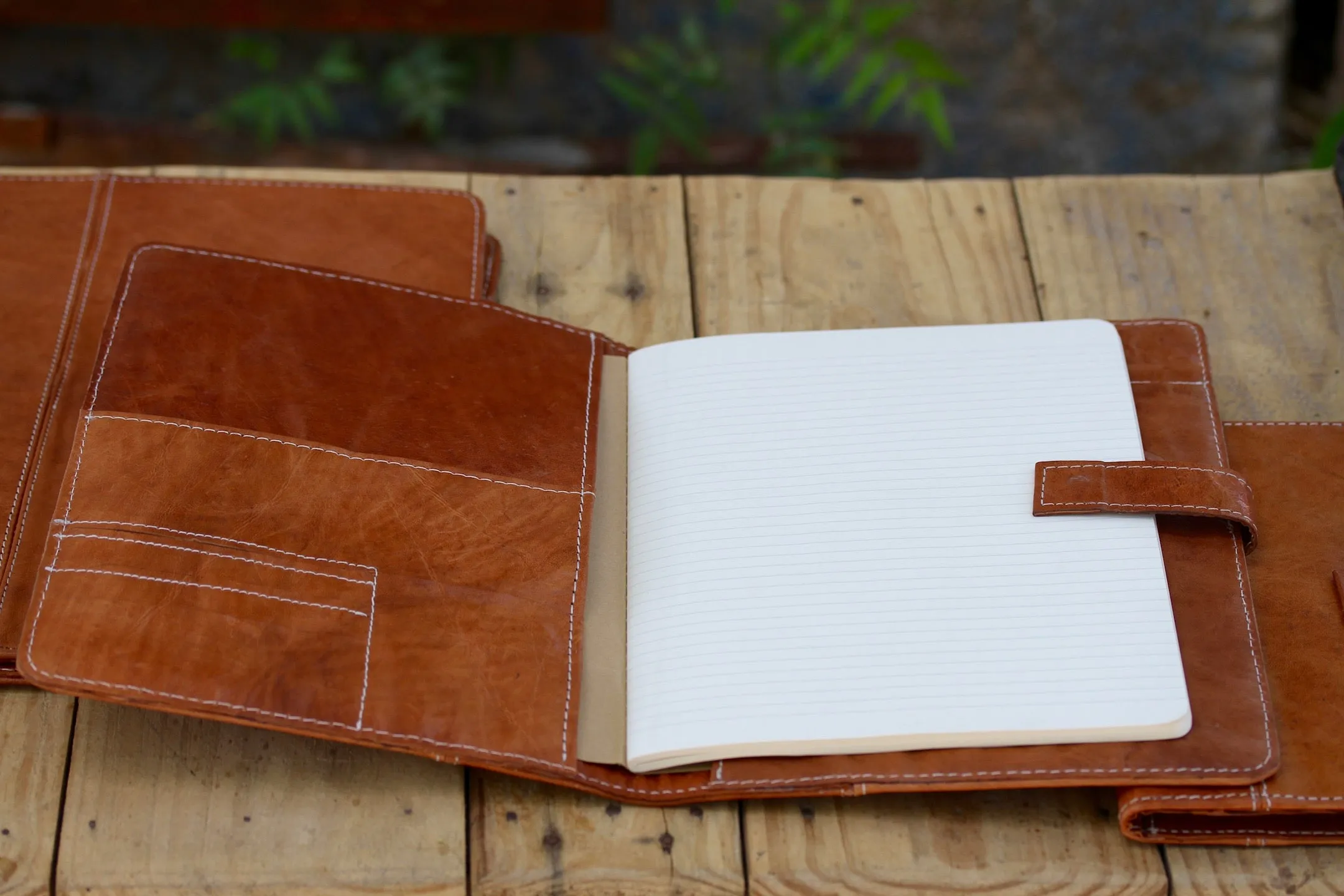 Dual loading Leather Portfolio