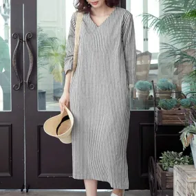 Elegant Striped Women's Dress