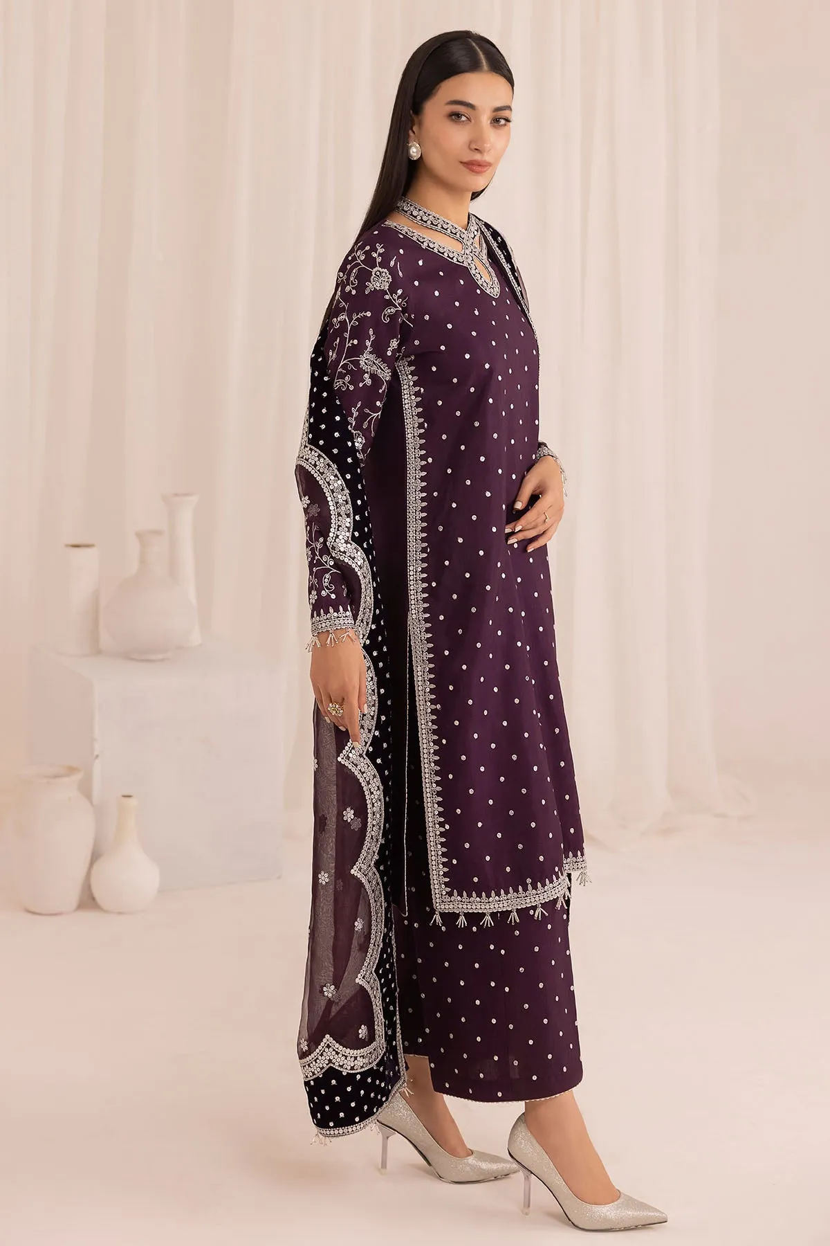 Embroidered Raw Silk UR-7011