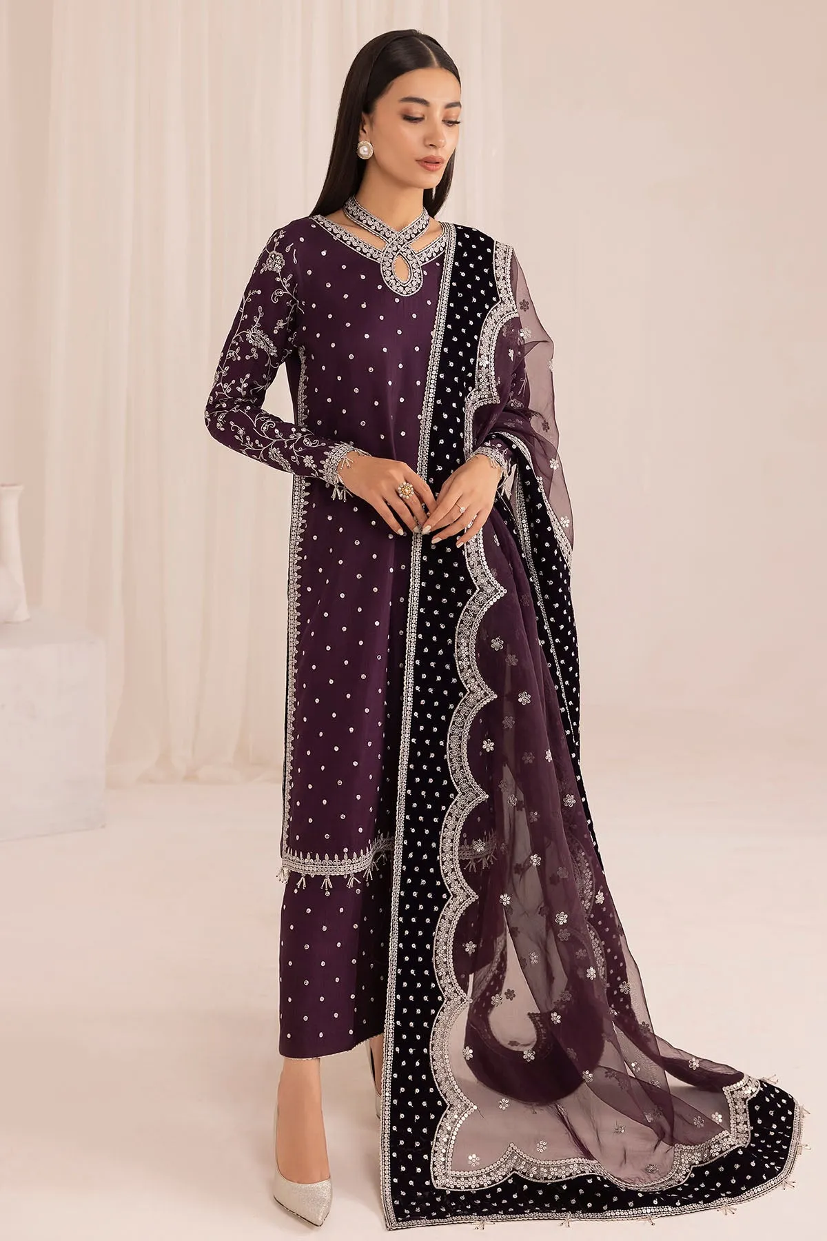 Embroidered Raw Silk UR-7011