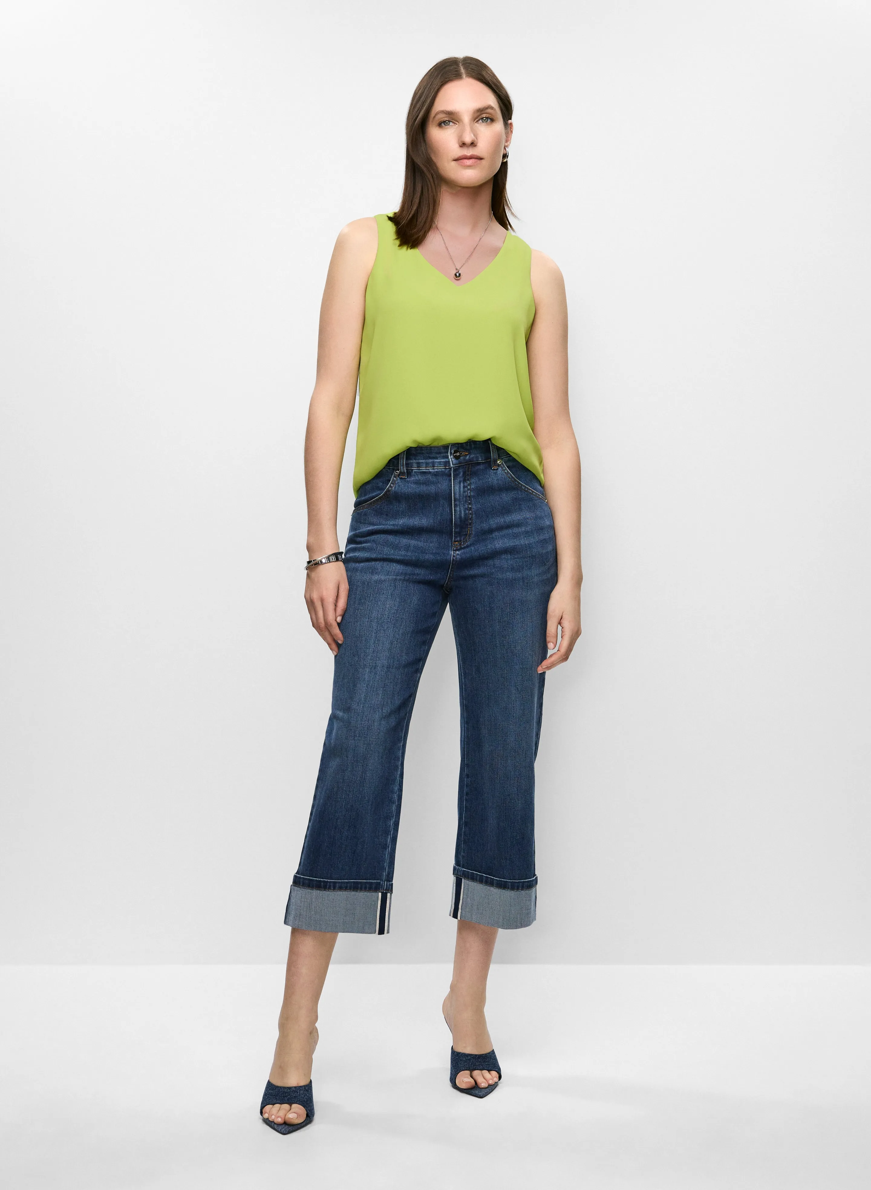 Essential Sleeveless V-Neck Blouse