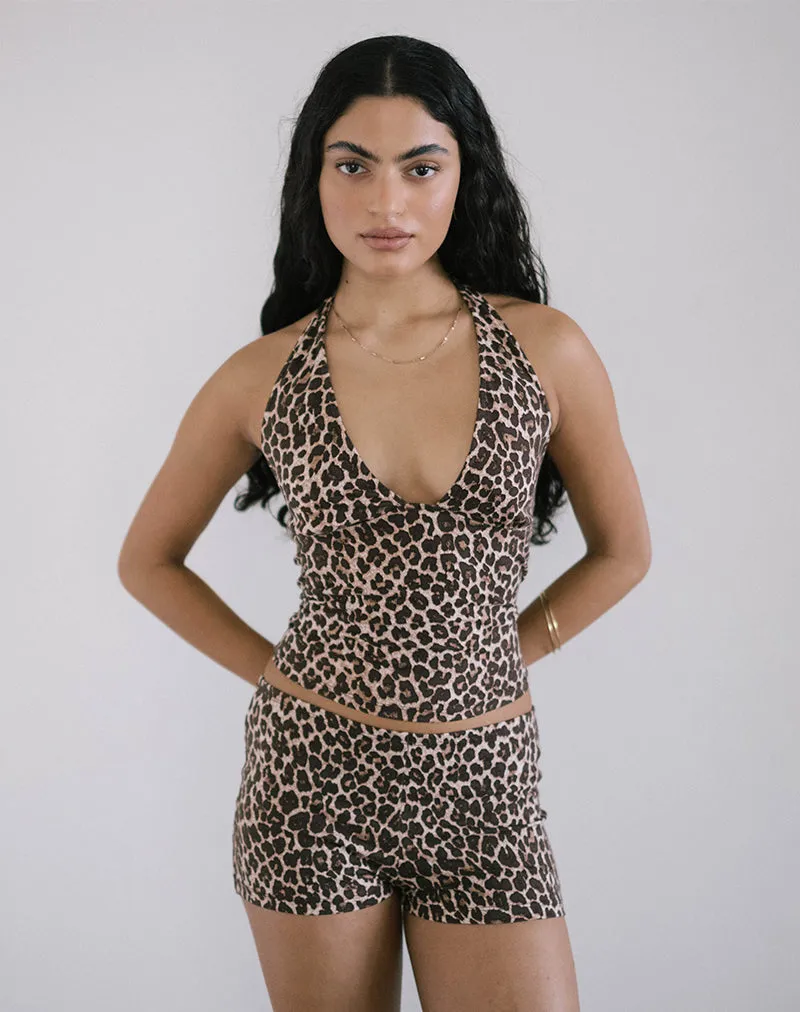 Eunia Short in Rar Leopard Sandstorm