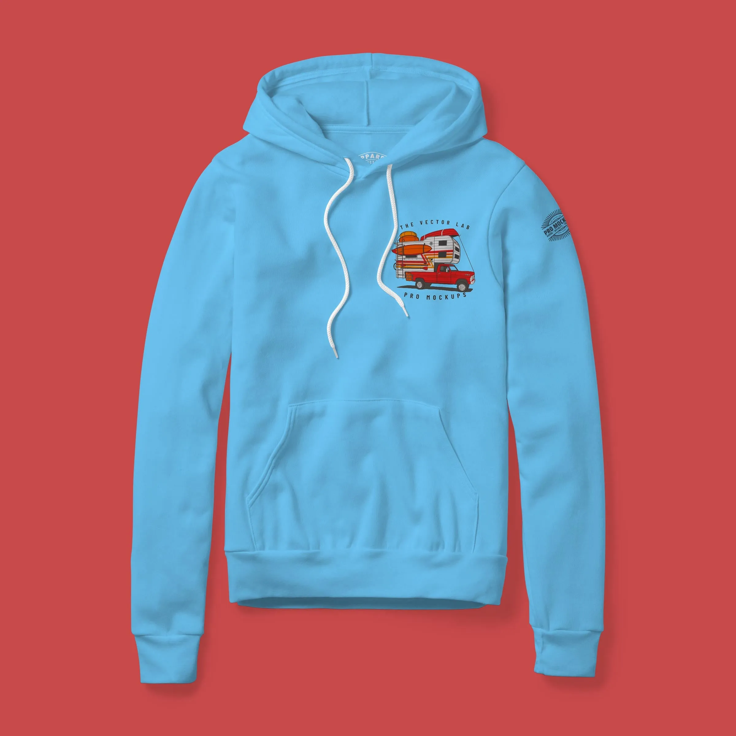 Flat Lay Pro Pullover Hoodie Mockups