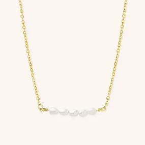 Fleur Freshwater Pearl Gold Necklace