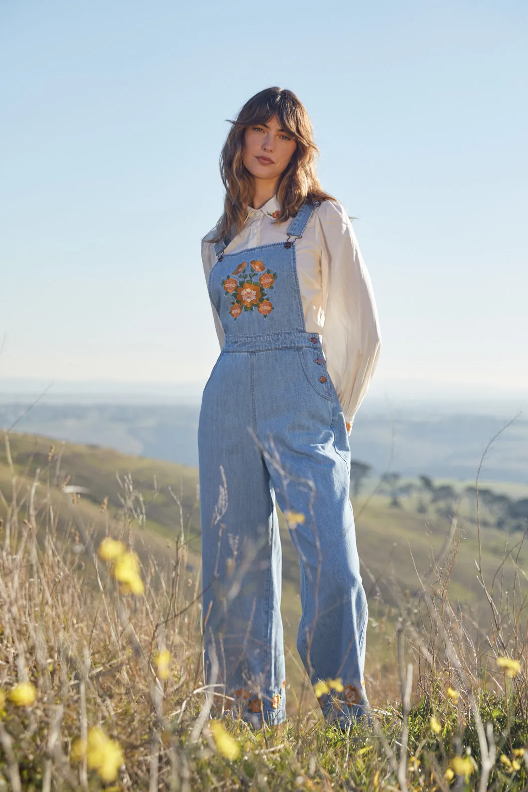 Folk Embroidered Overall