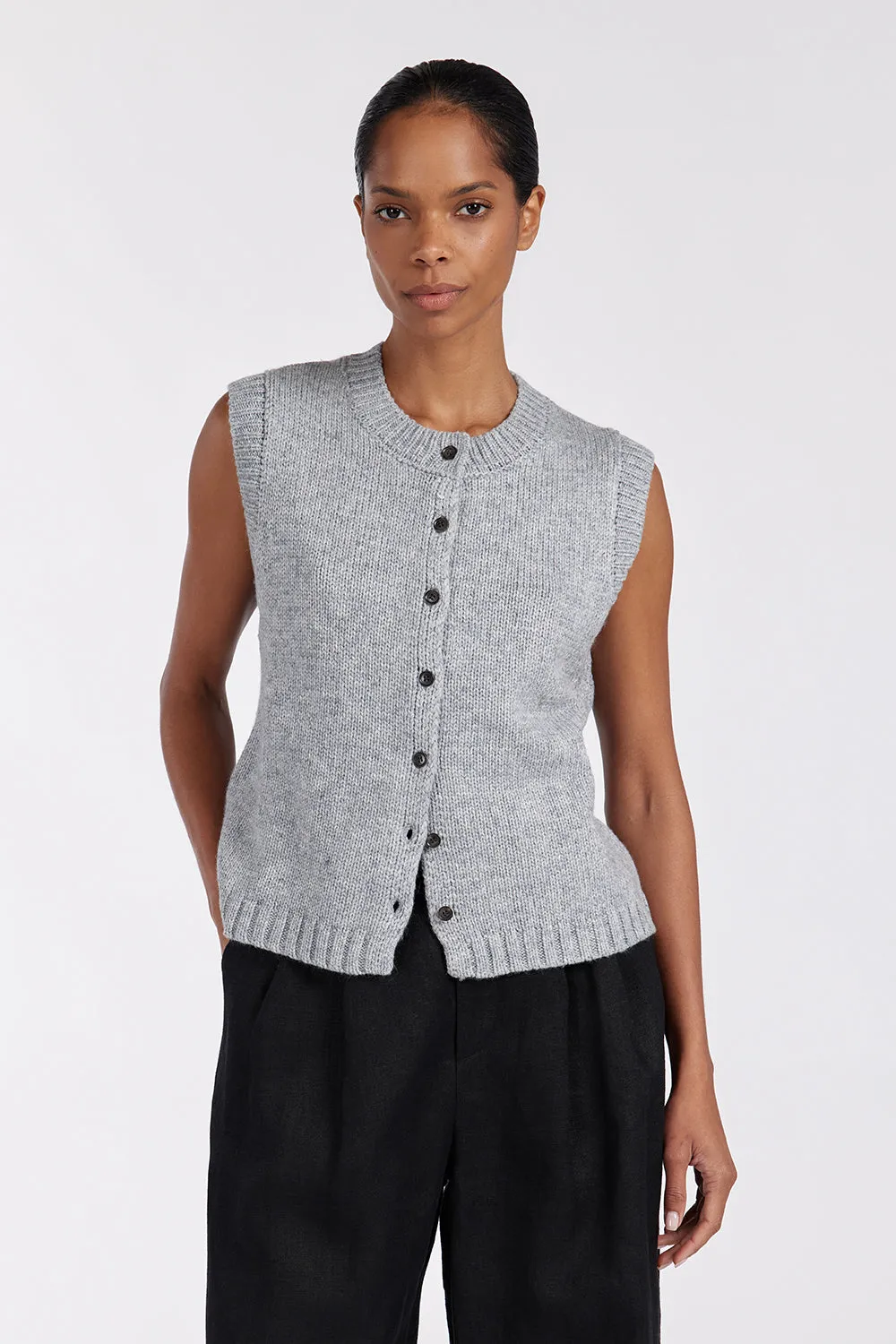 FOSTER SILVER MARLE KNIT VEST