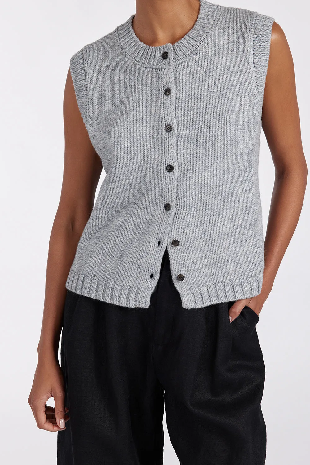 FOSTER SILVER MARLE KNIT VEST