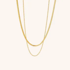 Hailey Layered Gold Chain Necklace