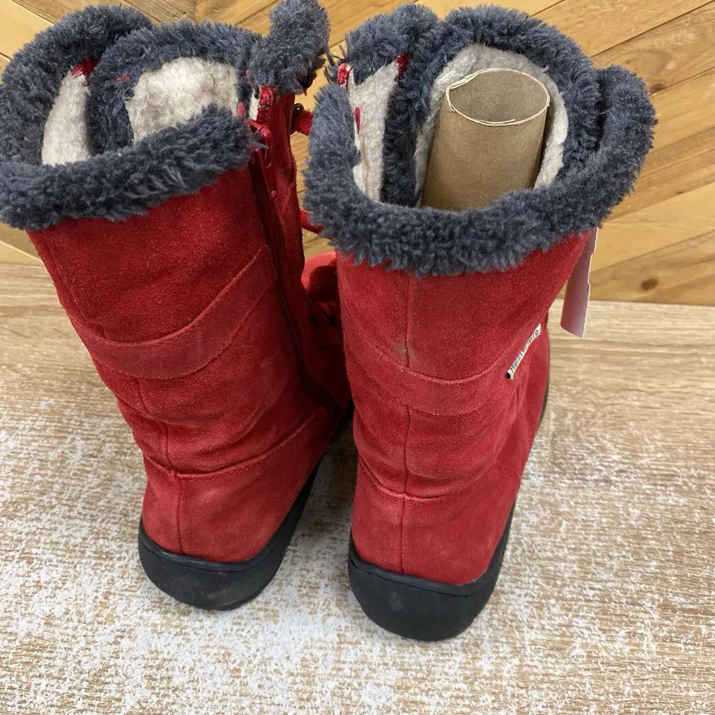 Henri Pierre - Women's Winter Boots: Red/Grey-women-W9