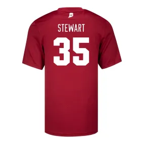 Indiana Hoosiers Adidas #35 Aaron Stewart Crimson Student Athlete Football Jersey