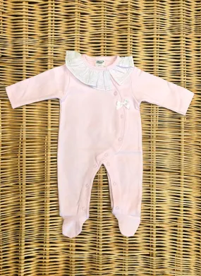 Interlock Rouche collar Sleepsuit